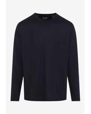 Sease Long-Sleeved Wool T-Shirt - Blue