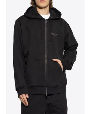 Givenchy Logo-Patched Zipped Hoodie - Black