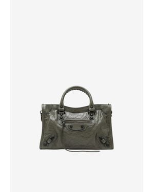 Balenciaga Small Le City Nappa Leather Top Handle Bag - Green