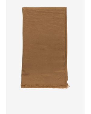 Destin Fringed Wool Scarf - Natural