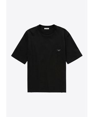 1989 STUDIO Logo Embroidered Crewneck T-Shirt - Black