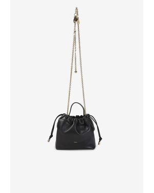 Chloé Leather Bucket Bag With Charms - White
