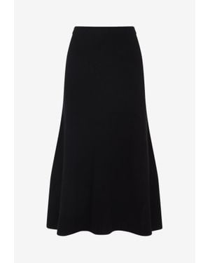 スカート FABIANA FILIPPI VIRGIN WOOL MIDI SKIRT Fabiana Filippi Grey Virgin Wool Midi Skirt | ShopSimon