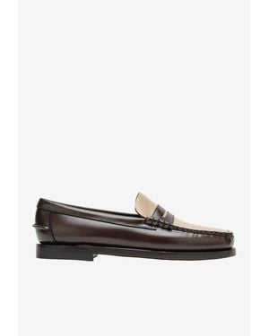 Sebago Dan Classic Two-Tone Penny Loafers - White