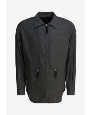 Comme des Garçons Zip-Up Overshirt - Black