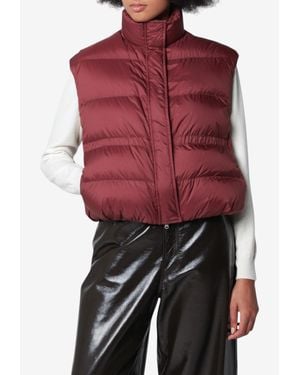 Brunello Cucinelli High-Neck Down Gilet - Red