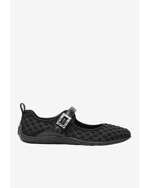 Roger Vivier Viv Low Babies Scuba Flats - Black
