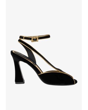 Etro 90 Velvet Sandals - White