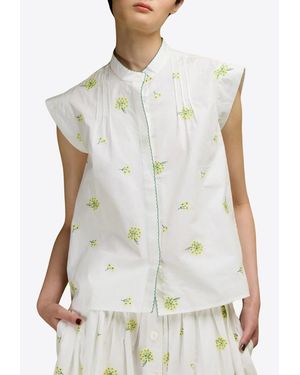 LOVE Binetti Carla Floral Blouse - White