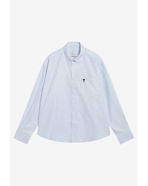 Ami Paris Long-Sleeved Ami De Coeur Shirt - White