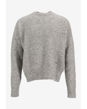 Ami Paris Alpaca Wool Sweater - Grey