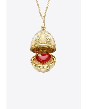 Faberge Heritage Surprise Locket Necklace - White