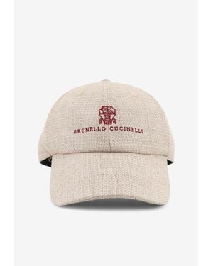 Brunello Cucinelli Logo Embroidered Baseball Cap - Natural