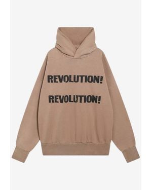 Fear Of God Revolution Print Hoodie - Natural