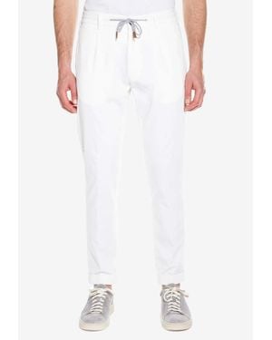Eleventy Drawstring Track Pants - White