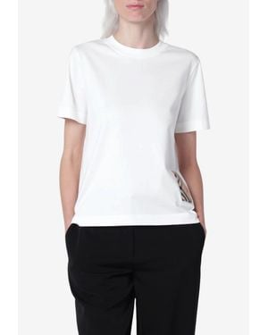 Burberry Cashmere Check Patch T-Shirt - White