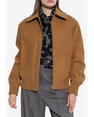 Stella McCartney Classic Zip-Up Jacket - Brown