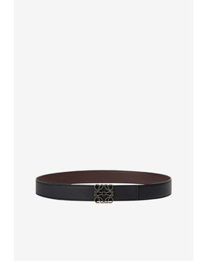 Loewe Anagram Buckle Reversible Leather Belt - White