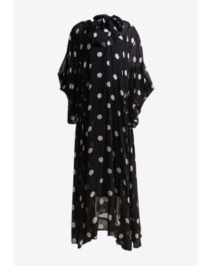 Zimmermann Crush Tie Polka Dots Maxi Dress - Black