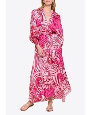 Poupette Kristen Printed Maxi Dress - Pink