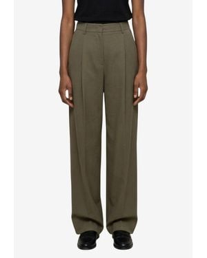 SUTTON NEW YORK Straight-Leg Tailored Pants - Green