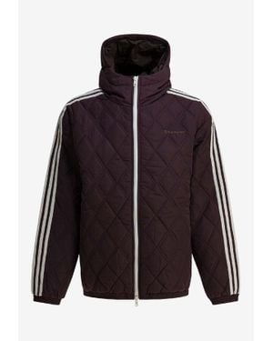 adidas Originals X Wales Bonner Quilted Zip-Up Hoodie - Purple
