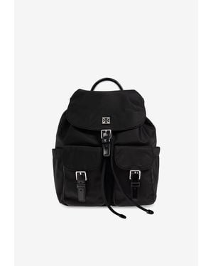 Tory Burch Virginia Logo Plaque Backpack - Black