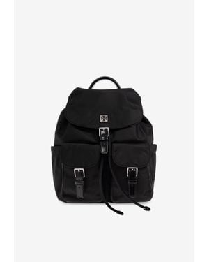 Tory Burch Virginia Logo Plaque Backpack - Black