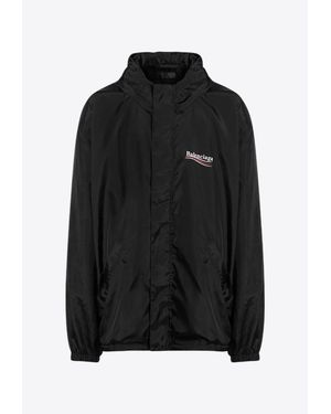 Balenciaga Political Campaign Lightweight Jacket - Black