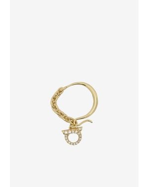 Ferragamo Gancatena Band Ring - White