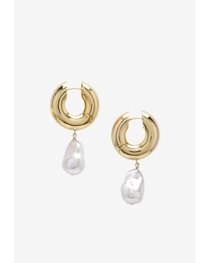 Eliou Perla Pearl Hoop Earrings - White
