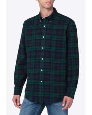 Polo Ralph Lauren Plaid Check Long-Sleeved Shirt - Blue