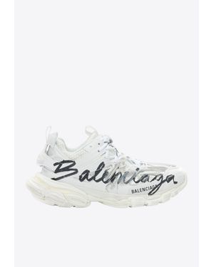 Balenciaga Track Signature Low-Top Sneakers - White
