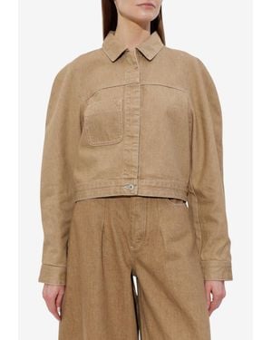 Jacquemus Ovalo Cargo Jacket - Natural