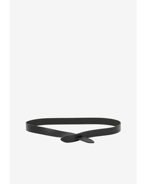 Isabel Marant Lecce Leather Knotted Belt - White