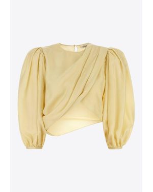 Chloé Draped Top - Yellow