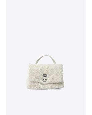 Zanellato Baby Postina Shearling Top Handle Bag - White