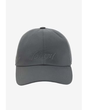 Brioni Embroidered Logo Baseball Cap - Gray