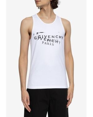 Givenchy Logo Stamped Tank Top - White