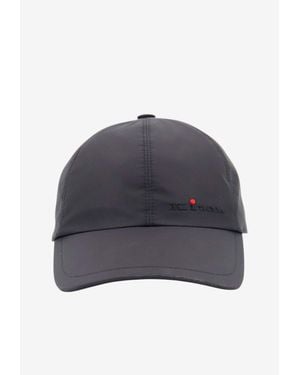 Kiton Logo Nylon Baseball Cap - Blue