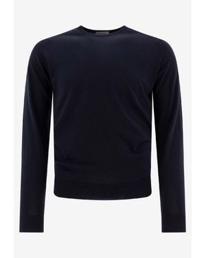 John Smedley Lundy Crewneck Sweater - Blue