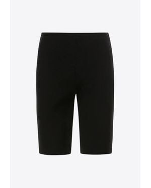 Valentino High-Waist Cycling Shorts - Black