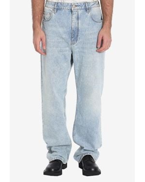 Balenciaga Washed Baggy Jeans - Blue