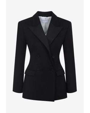 Givenchy Hourglass Single-Breasted Wool Blazer - Black