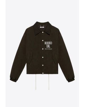 1989 STUDIO Rodeo Drive Print Coach Jacket - Black