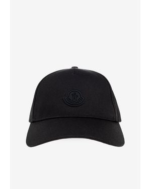 Moncler Logo Patch Baseball Cap - Black