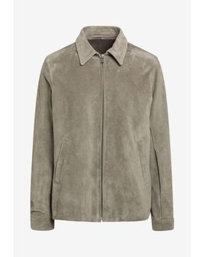 Rick Owens Brad Suede Jacket - Gray