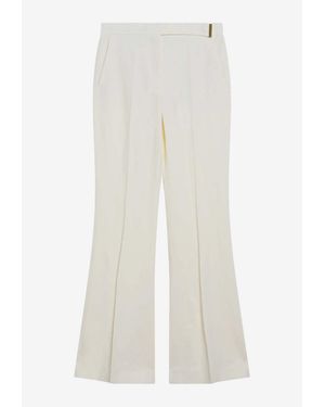 Sportmax Low-Rise Viscose Flare Pants - White