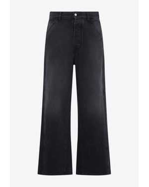 Marni Wide-Leg Denim Workwear Pants - Blue