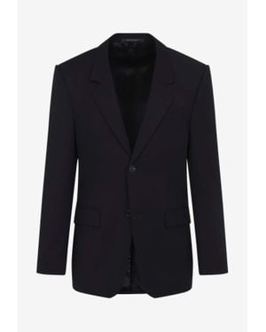 Balenciaga Tailored Wool Blazer - Blue
